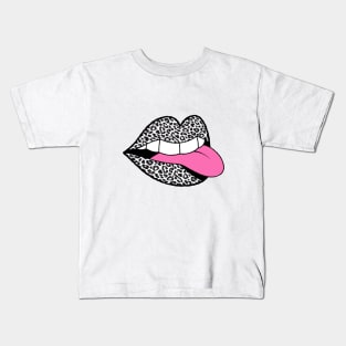 Snow Leopard Mouth Kids T-Shirt